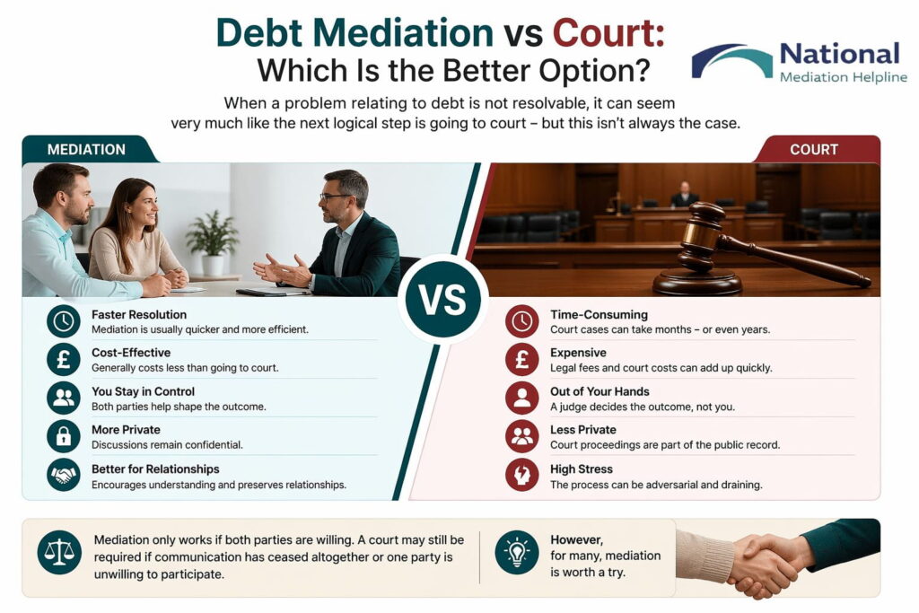 Debt Mediation vs Court: Which Is the Better Option Stockport