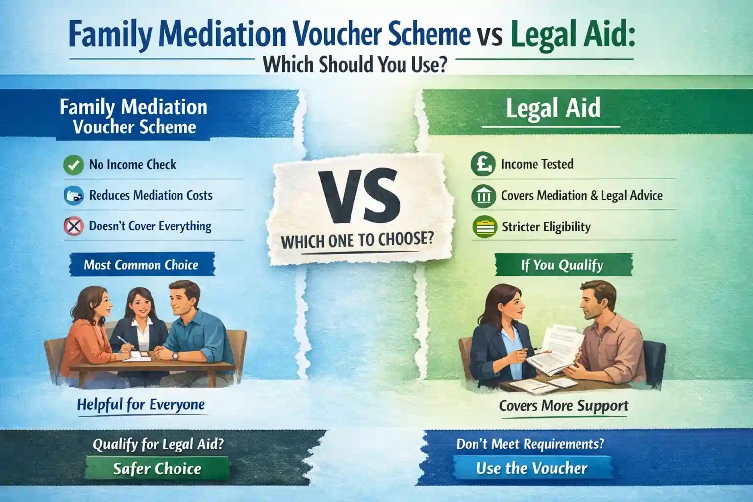 Family Mediation Voucher Scheme vs Legal Aid: Which Should You Use Stockport?
