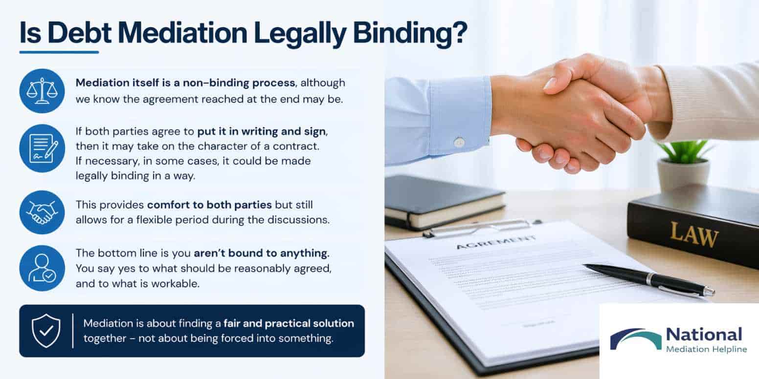 Is Debt Mediation Legally Binding Stockport